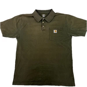 Carhartt Mens Polo Shirt Green Size M - Picture 1 of 5
