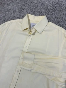 🇬🇧 Charles Tyrwhitt Non Iron Regular Fit Shirt 16.5x36 Yellow Solid Dress - Picture 1 of 10