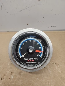 Vintage Sun Super Tach 10k RPM Thousands Tachometer 12 Volt Untested Unit - Picture 1 of 5
