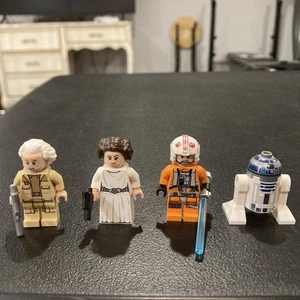 Lego Minifigures Star Wars figures Luke Leia R2 D2 Dodonna 75301 Disney Lot 1 - Picture 1 of 6