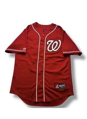 Washington Nationals Majestic Red Stephen Strasburg Jersey Size Medium MLB - Image 1 of 2