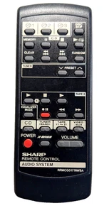 Sharp RRMCG0181AWSA Audio System Remote Control for CDC672, CDPC4900, CDPC672 - Picture 1 of 3