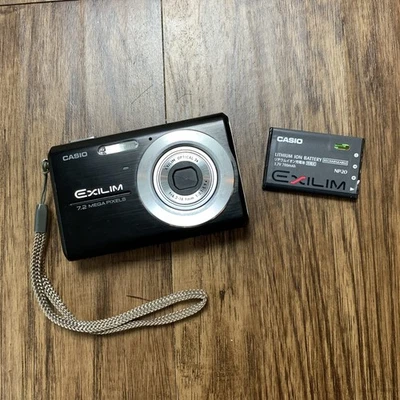 Cámara digital Casio Exilim EX-Z75 sin probar negra con batería como está para piezas Foto 1 de 4