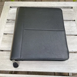 Franklin Covey Sedona Leather Zipper 7-Ring Binder Black Classic 11"x13" Inserts - Picture 1 of 24