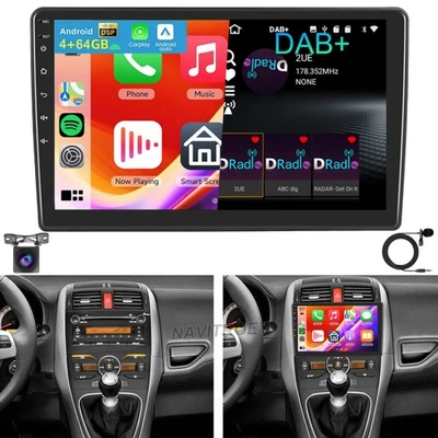 DAB+ 10.1" Android 15 Für Toyota Auris E15 2006-2012 Autoradio GPS NAV BT 4+64GB - Bild 1 von 4