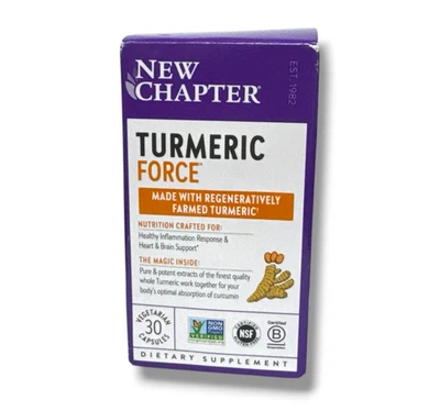 *Nuevo Suplemento Dietético Chapter Turmeric Force -30 Cápsulas - Nuevo En Caja Foto 1 de 2