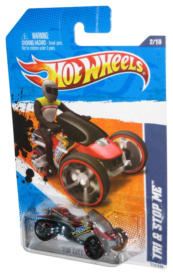 Hot Wheels HW City Works '11 2/10 (2010) Red Tri & Stop Me Toy Car 172/244 - Image 1 of 1