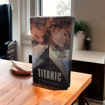 SEALED Titanic VHS 1998 - Paramount 2 Tape Set w/ Sprint Sticker . - Image 1 of 4