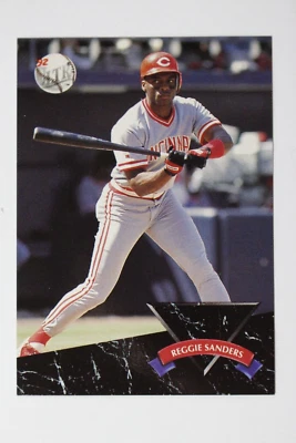 1992 Fleer Ultra All Rookie Team Reggie Sanders #8 sem erro de folha impressão errada - Imagem 1 de 2