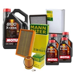 Motul + OEM Engine Oil Change Kit (5W40) (9 Liter) (X-CESS 8100) - Picture 1 of 1