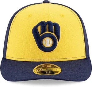 New Era Milwaukee Brewers 5950 59Fifty MLB Low Profile ALT 2020 Fitted Hat - Picture 1 of 4
