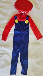 Super Mario Costume – Size XS Jumpsuit & Hat for Halloween Cosplay - Picture 1 of 4