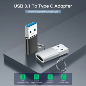 10Gbps Usb 3.1 Type A To Type C Adapter Converter Usb C 3.1 Gen 2 Adapter - Picture 1 of 11