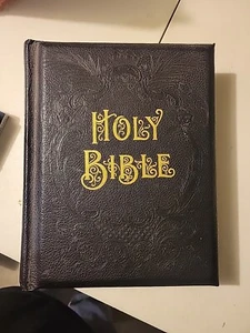VTG A.J. Holman Co. Philadelphia King James Holy Bible Large Leather Cover 1962 - Picture 1 of 3