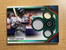 2021 Topps Tribute Tony Gwynn Triple Relic Green Jersey/Bat /99