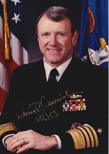 Admiral David E. Jeremiah, VC Joint Chiefs of Staff, signed 5x7 photo & letter - Picture 1 of 2