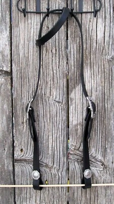 Bridle Headstall Loop Rein Split Riens Black Beta Bio-thane Concho - atar una oreja Foto 1 de 4