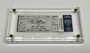 Trevor Hoffman San Diego Padres Signed Auto 300th Save Ticket August 15, 2001 - Picture 1 of 4