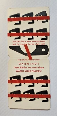 Hojas de purga de cabeza ancha Bear Archery de colección **NOS** paquete de 12 con herramienta Foto 1 de 2