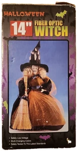 Vtg Halloween 14” Fiber Optic Multi-Color ChangingWitch 2001 Michael Chung - Picture 1 of 6