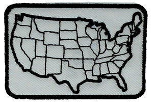 USA UNITED STATES FILL IN THE STATE MAP PATCH - Picture 1 of 1