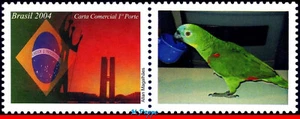 2940 BRASILIEN 2004 ARCHITEKTUR, SKULPTUR, FAHNE, VÖGEL, RHM C-2584, POSTFRISCH - Bild 1 von 2