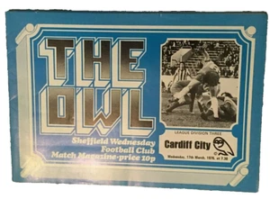 SHEFFIELD WEDNESDAY V CARDIFF CITY - DIVISION THREE - 17/3/1976 - Picture 1 of 1