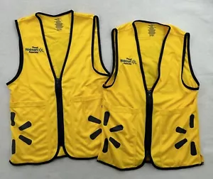 Lot of 2 New Walmart Proud Associate Unisex Employee Uniform Yellow Vest Size XS - Picture 1 of 10