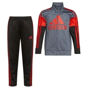 Adidas Kids 2 Piece Active Set Size 5 Boys Track Set Full zip Jacket & Pants - Picture 1 of 4