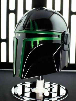 Cosplay Usable Star Wars Mandaloriano Casco Máscara Negro Serie Disfraz Accesorios Foto 1 de 4