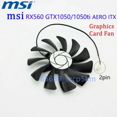 New MSI RX560 GTX1050 GTX1060 AERO ITX Graphics Card Fan HA9010H12SF-Z # - Image 1 of 4