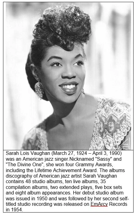 Sarah Vaughan Vinyl LP Albums - Image 1 of 1