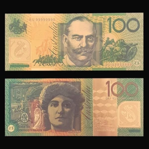Australia 100 Dollars Gold Australian Banknote Plated With Pure 24K Gold - Imagen 1 de 7