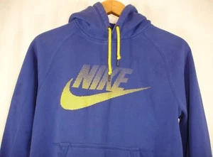 Nike Herren S Blau Gelb Langarm Hoodie Kängurutaschen - Bild 1 von 6