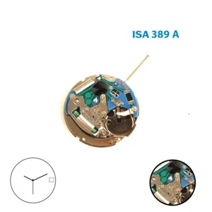 ISA SWISS🇨🇭 MOVEMENT 389 A WHITE DATE DISK AT 3, Blue CIRCUIT . - Picture 1 of 2