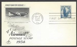 C48 Art Craft FDC - 4-cent Airmail stamp on Post Card- Eagle in Flight - Picture 1 of 1