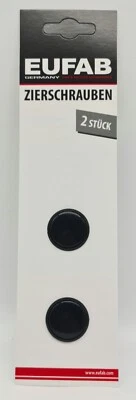 Zierschrauben Set Schwarz 22 mm 2 Stück Abdeckung Lochabdeckung EUFAB black - Bild 1 von 4