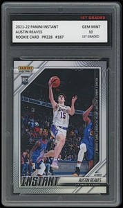 AUSTIN REAVES 2021-22 PANINI INSTANT 1ST GRADED 10 ROOKIE CARD RC #187 LA LAKERS