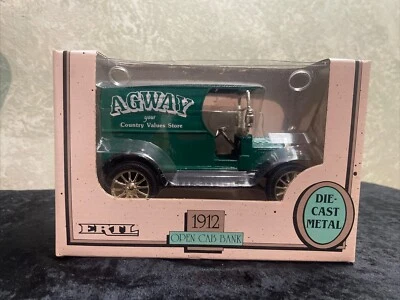 Vintage ERTL Die Cast Metal 1912 Ford Agway Open Cab Bank Free Shipping - Image 1 of 4