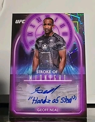 2025 Topps Midnight UFC - GEOFF NEAL 🔥 1/1 🔥 Stroke Of Midnight AUTO 1 of 1 - Image 1 of 4