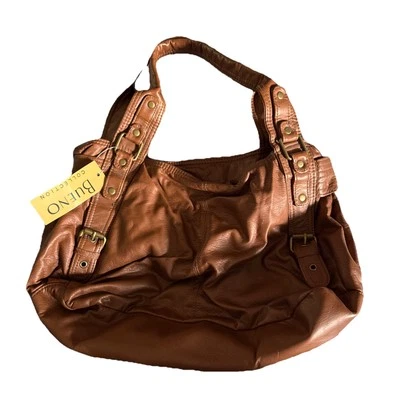 Bolso de Hombro Bueno Collection Cuero Sintético Marrón Nuevo con Etiquetas Foto 1 de 4