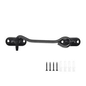 Yessources 6" Sliding Barn Door Lock Gate Latch Heavy Duty Hook and Eye Cabin - Picture 1 of 10