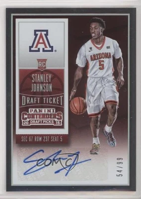 2015-16 Panini Contenders Draft Picks Ticket /99 Stanley Johnson Rookie Auto RC - Image 1 of 2