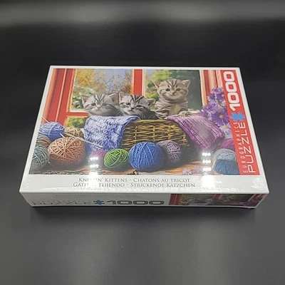 Rompecabezas "Knittin'Kittens" Eurográfico 1000 Piezas Nuevo en Caja Sellada Foto 1 de 3