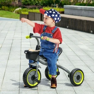 Triciclo Qaba para niños de 2 a 5 años, bicicleta para niños pequeños para niñas y niños, negro - Imagen 1 de 11