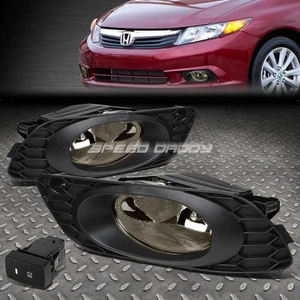 FOR 2012 HONDA CIVIC 4DR SEDAN SMOKED LENS BUMPER FOG LIGHT LAMP W/BEZEL+SWITCH - Bild 1 von 5