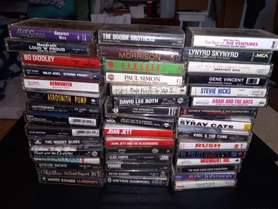 UNTESTED Classic Rock Prog New Wave 45 Cassette Lot  READ DESC - Image 1 of 4