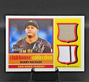 2025 Topps Heritage Clubhouse Collection Dual Relic MANNY MACHADO #CCSDR-MM🔥 - Picture 1 of 4