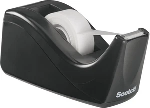 Scotch Desktop Tape Dispenser, Black Two-Tone, 1 Up To 3/4 In, 2-tone  - Picture 1 of 9