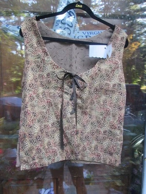REENACTOR 18TH C COLONIAL REV WAR ENGLISH WAISTCOAT MEDIUM BODICE AUTUMN BROWNS - Image 1 of 4